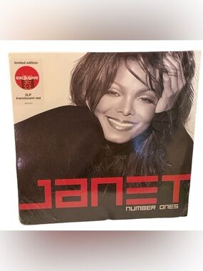 Janet Jackson Number Ones 2 Translucent Red Vinyl Records NWT